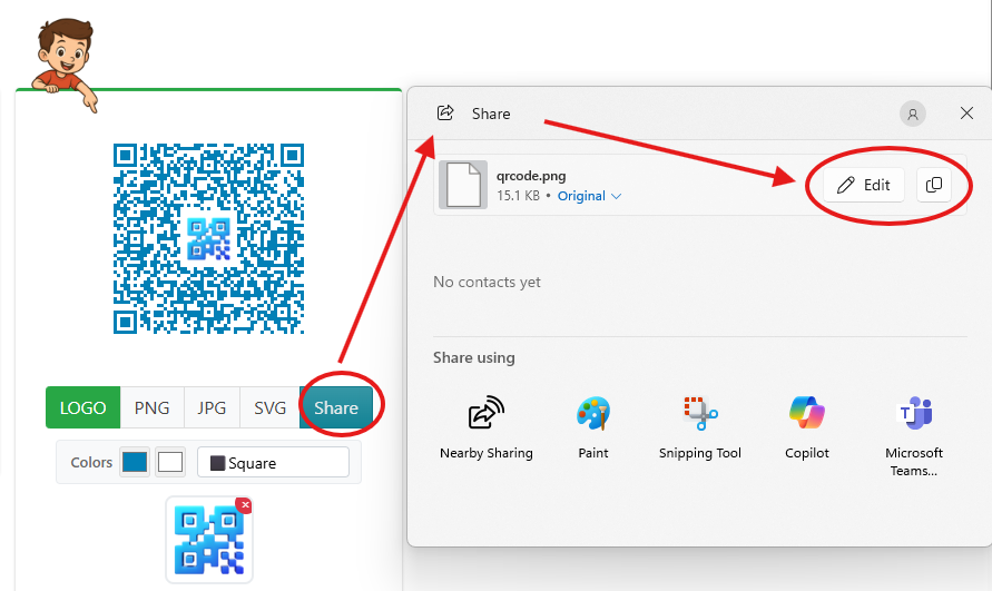 Download and use your text QR code