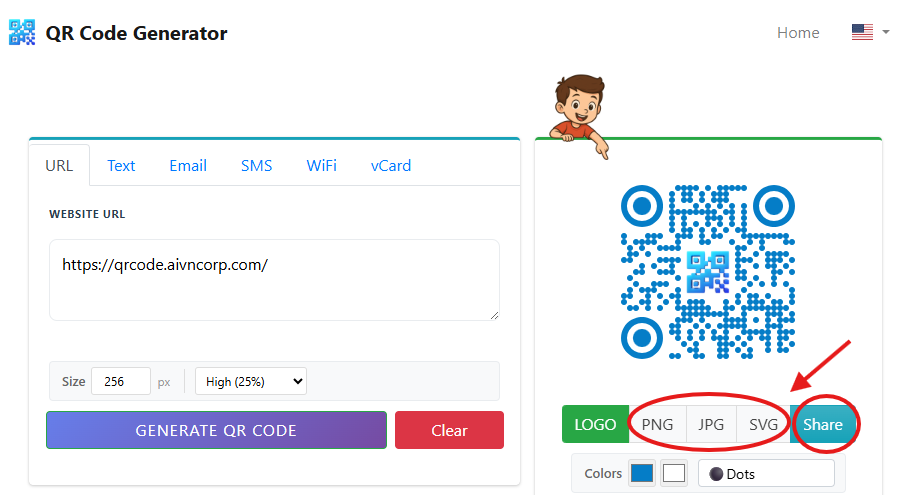 Download and use your URL QR code